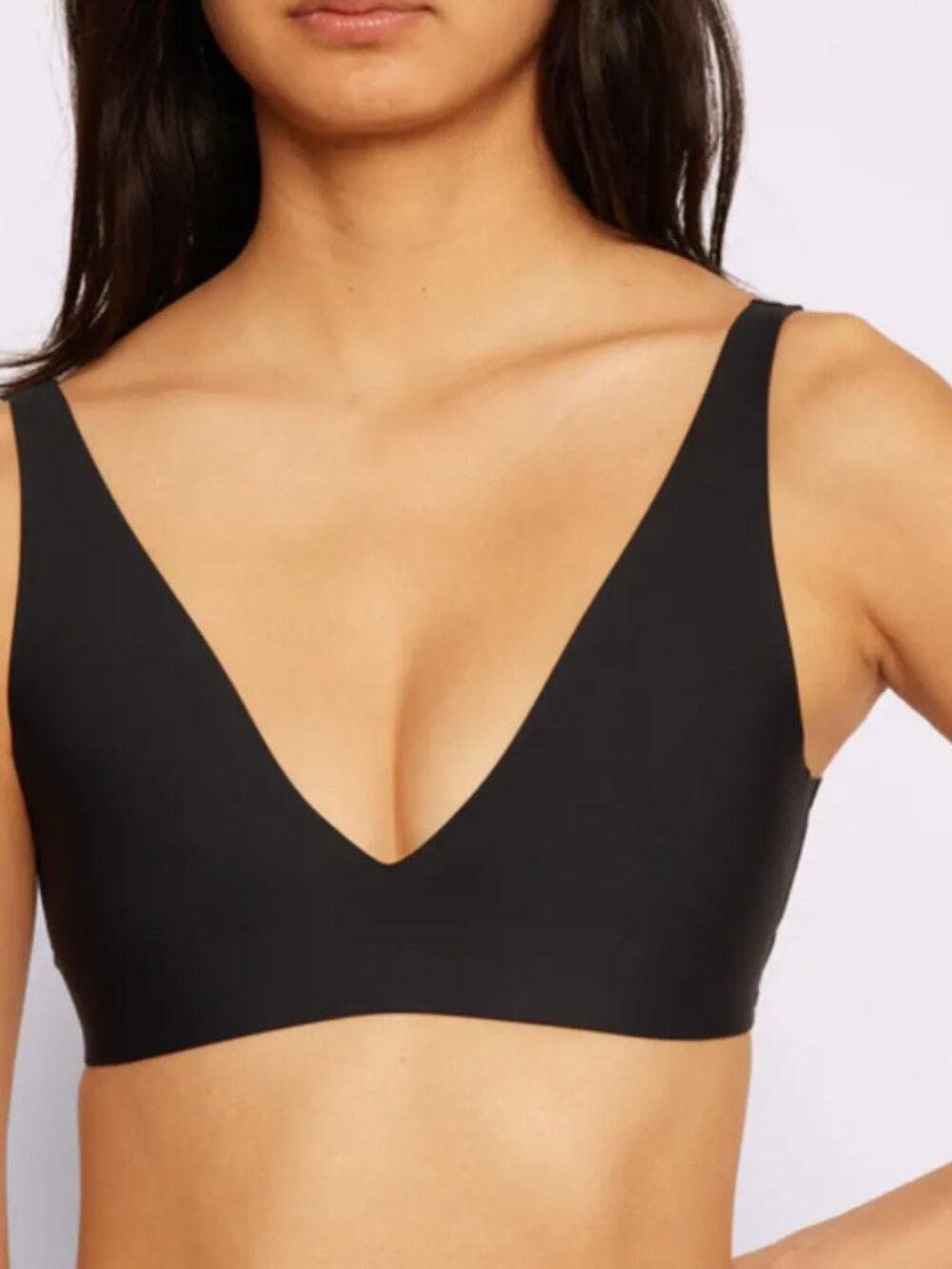 Seamless Parade Support Lift Plunge Bralette | Black & Size Small